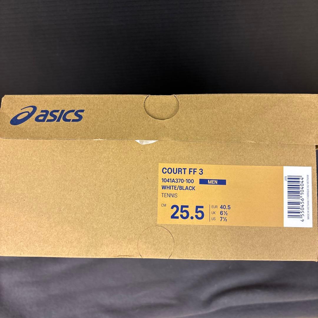 asics COURT FF 3 ホワイト/ブラック 25.5cmオール