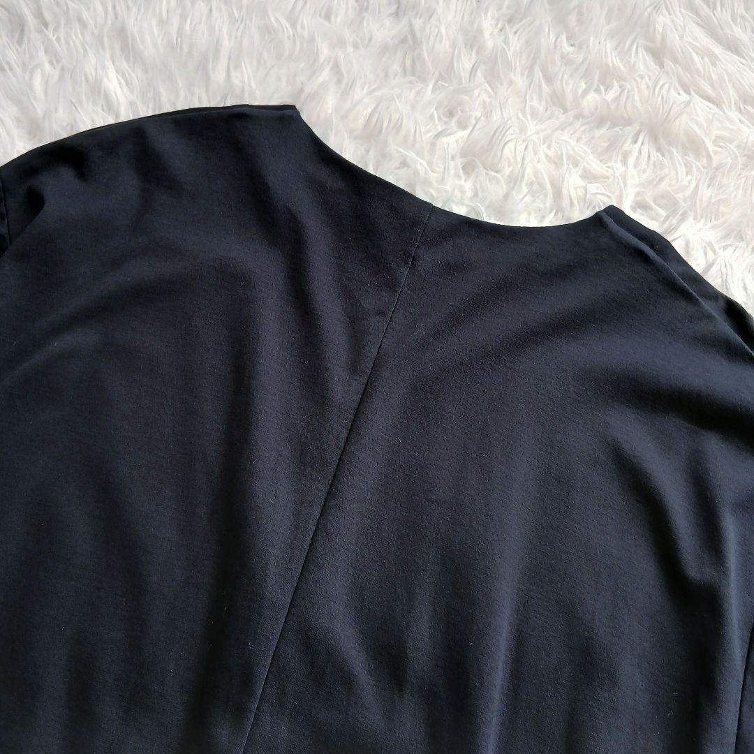 【Curensology】フロントスリットワンピース　ネイビー