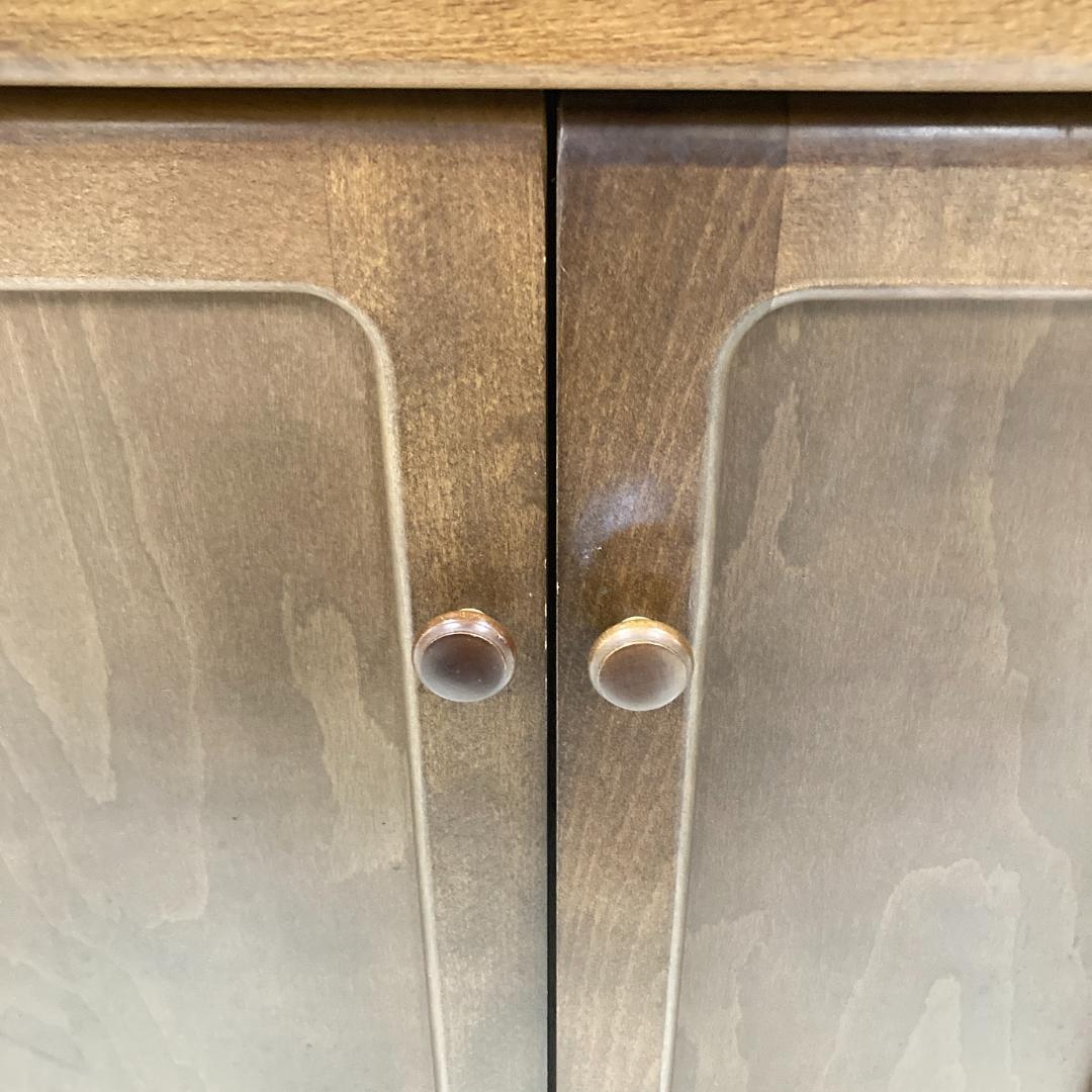 【カリモク】レンジ台　キッチン台　米びつ