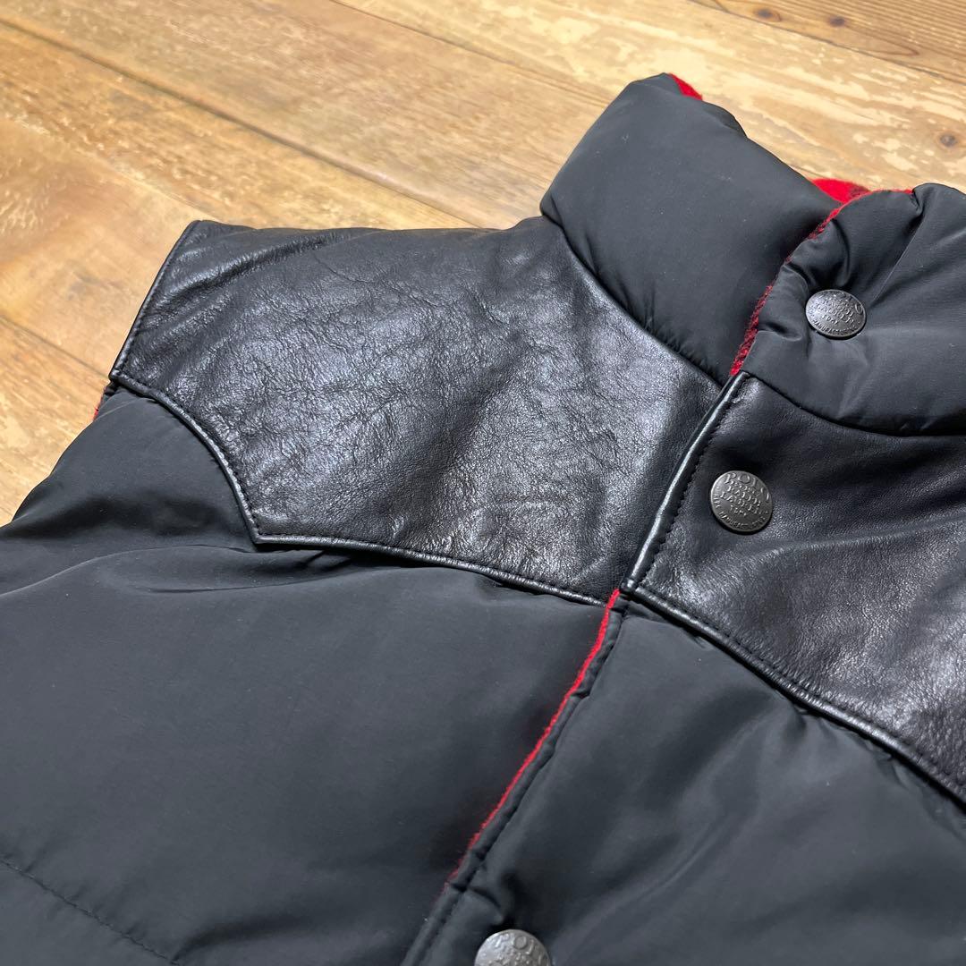 90s RALPH LAURENラルフローレン レザーヨーク リバーシブルベスト