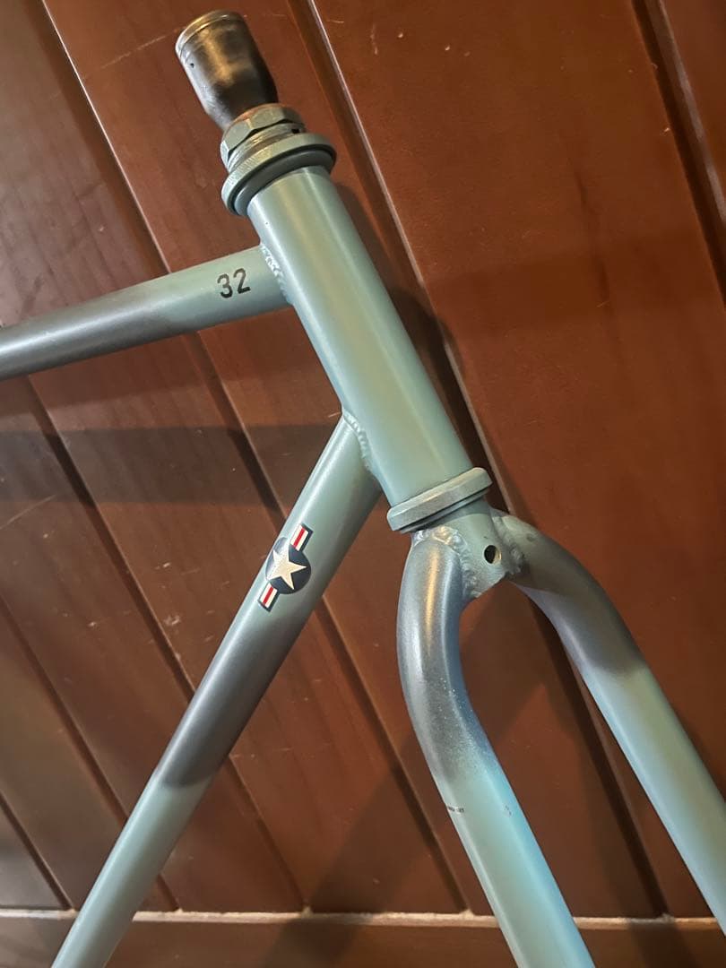 アメリカ海軍風塗装　ピストバイクフレーム