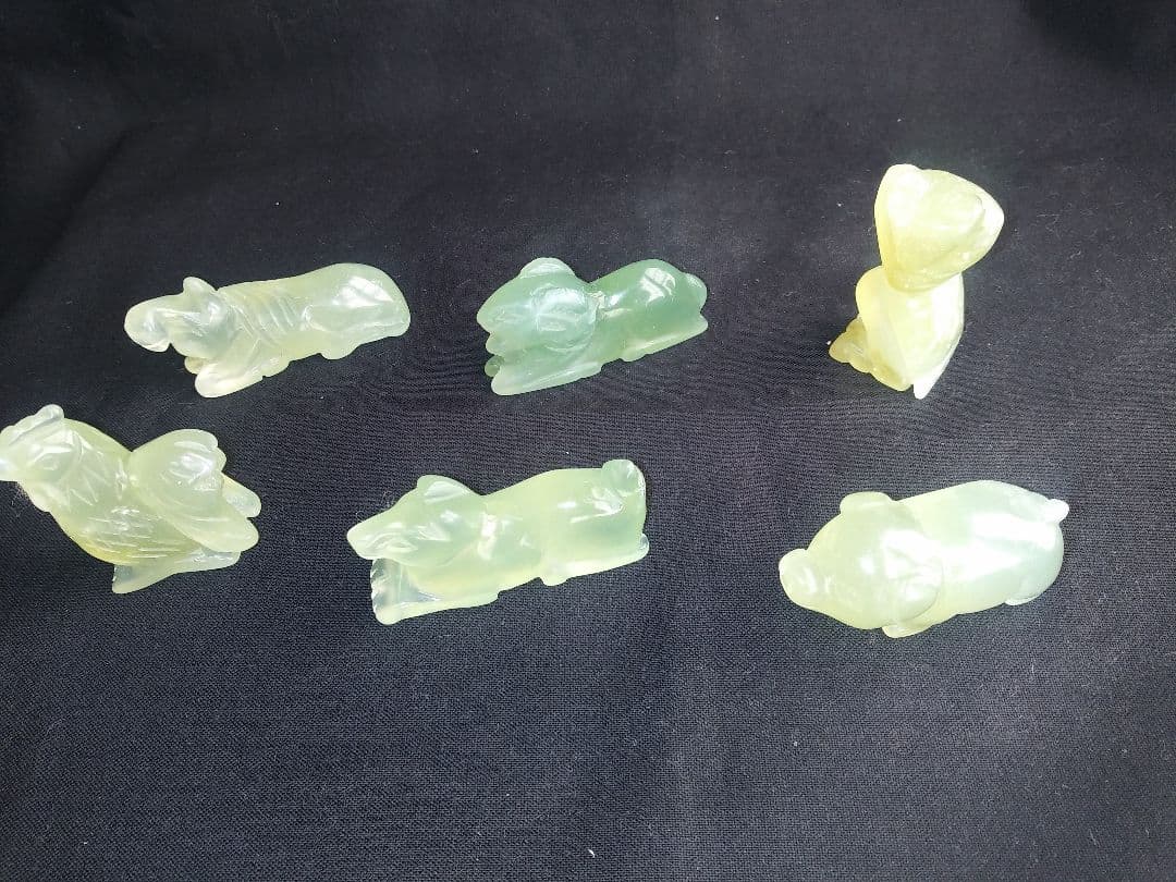 岫玉　十二支　中国工芸品　置物　NO.448