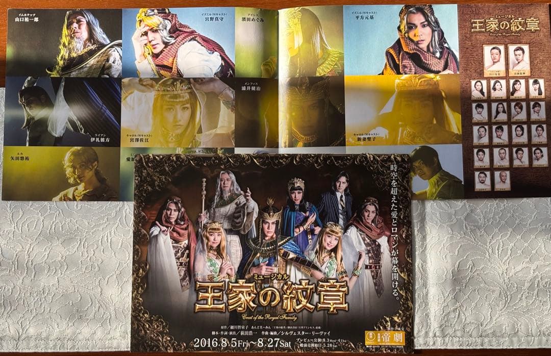 浦井健治さん主演『ミュージカル 王家の紋章 』DVD .パンフレット.フライヤー