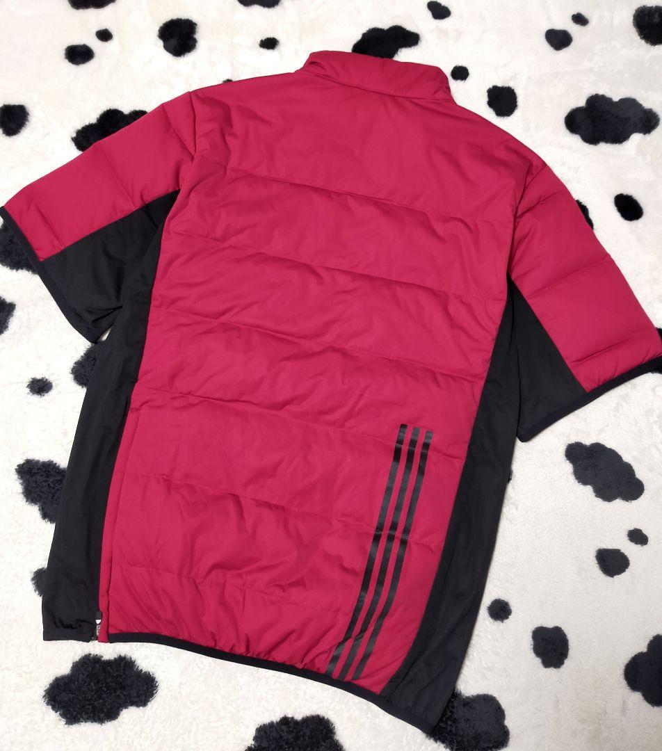 ⛳アディダス/adidas⛳ダウン/ベスト⭐半袖⭐ゴルフ⭐メンズ⭐O/LL⭐赤