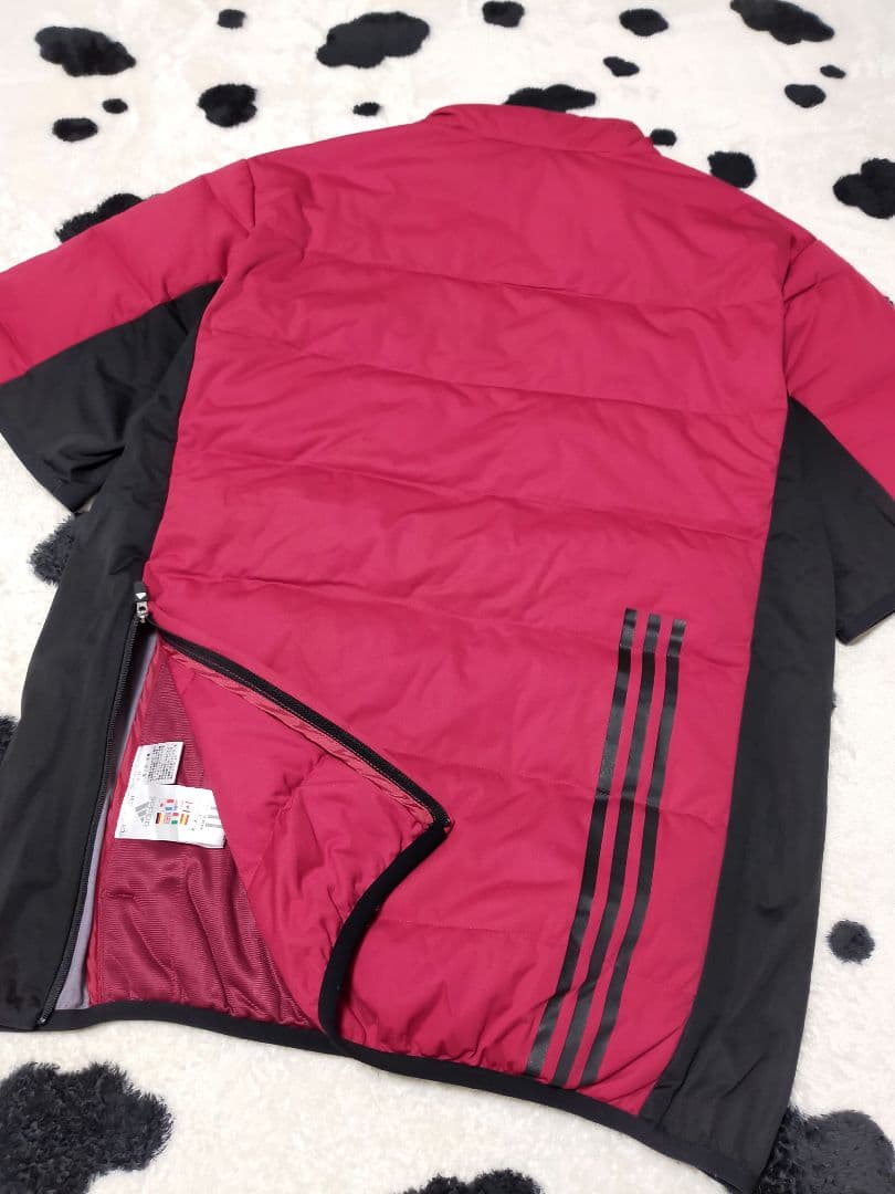 ⛳アディダス/adidas⛳ダウン/ベスト⭐半袖⭐ゴルフ⭐メンズ⭐O/LL⭐赤