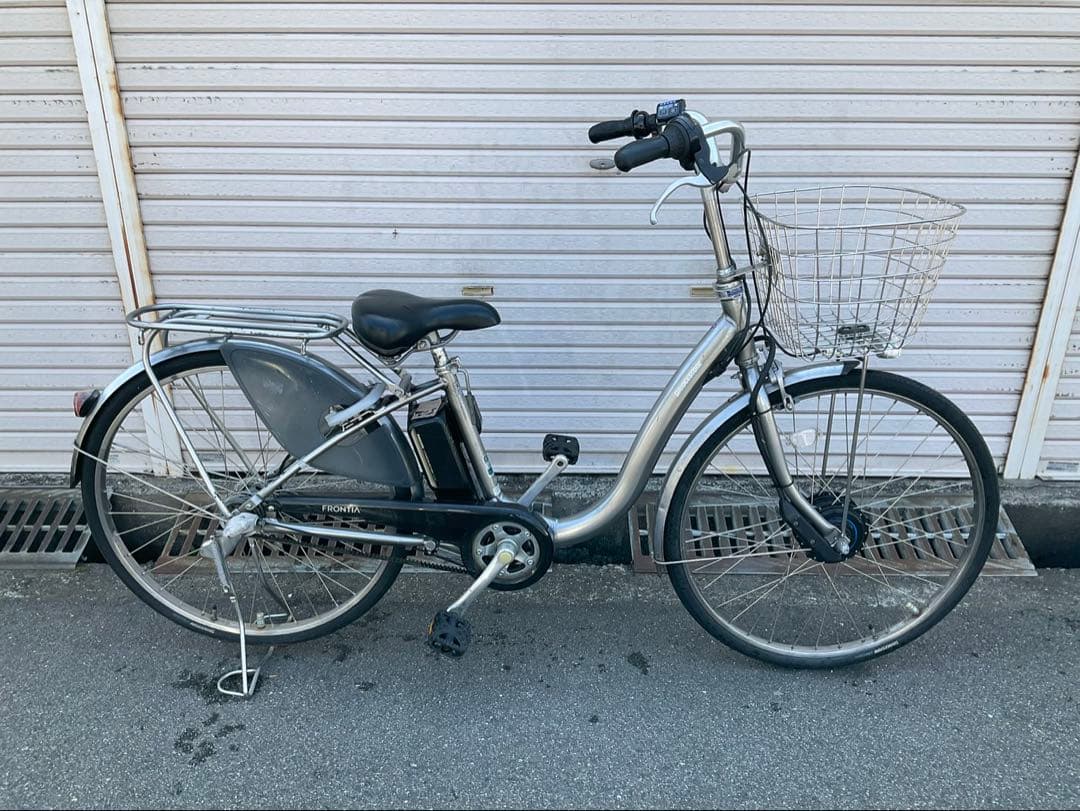 ブリヂストン新機種電動アシスト自転車フロンティア26インチグレーアルミボディー