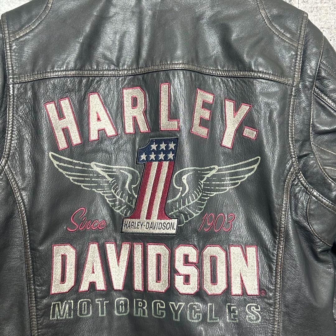 B*N様 ⭐️90s⭐️HARLEY DAVIDSON 山羊革　ライダースジャケ