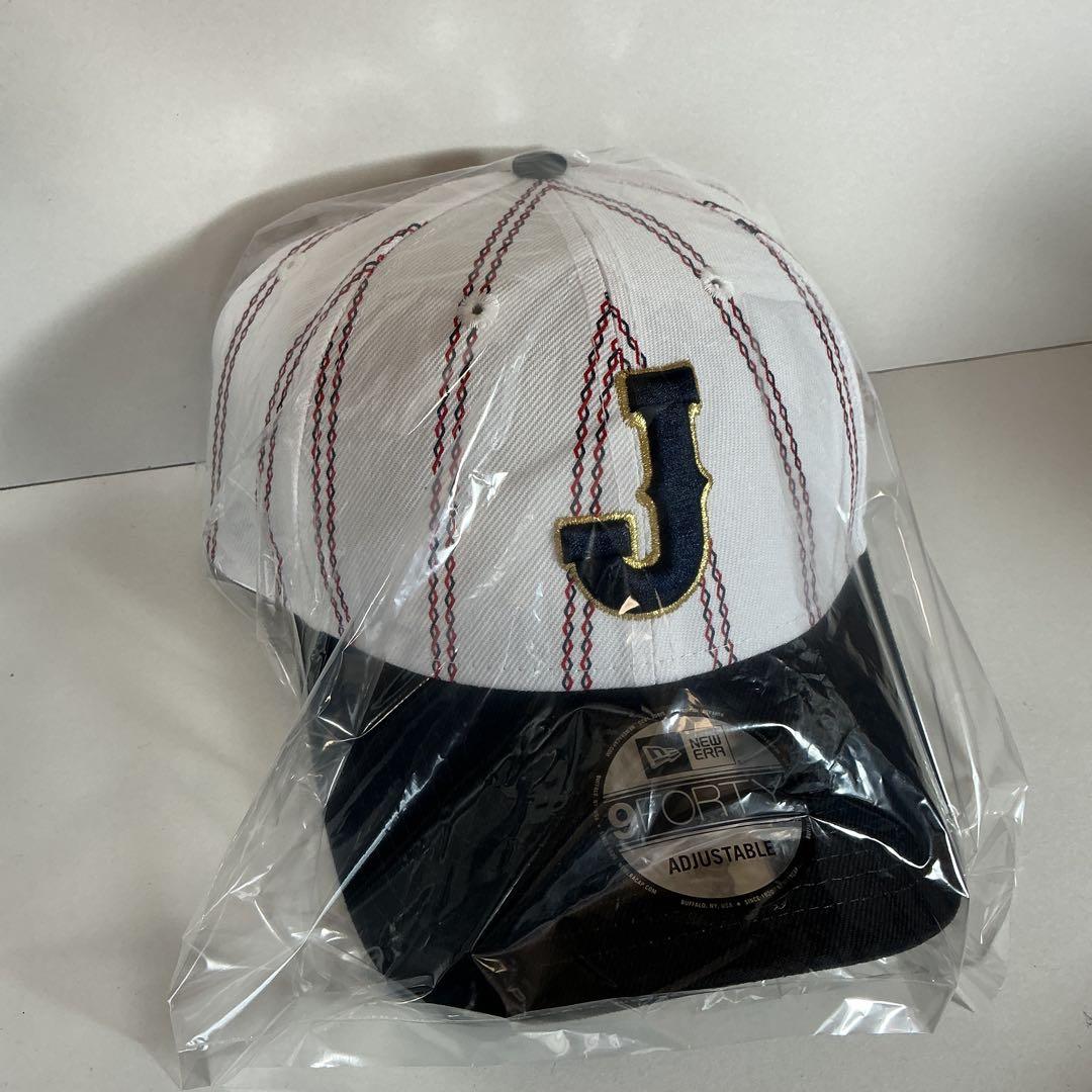 侍ジャパンJ ロゴ Japan 日本代表 無双 ストライプ ホワイト ネイビー