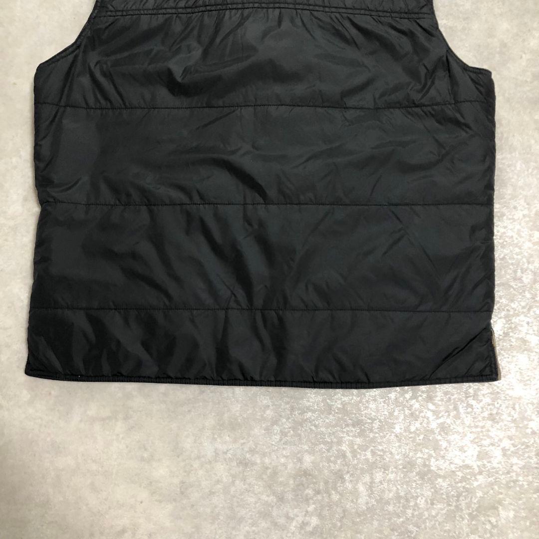 00sハーレーダビッドソン リバーシブル中綿ベスト 迷彩 黒 L 刺繍 古着