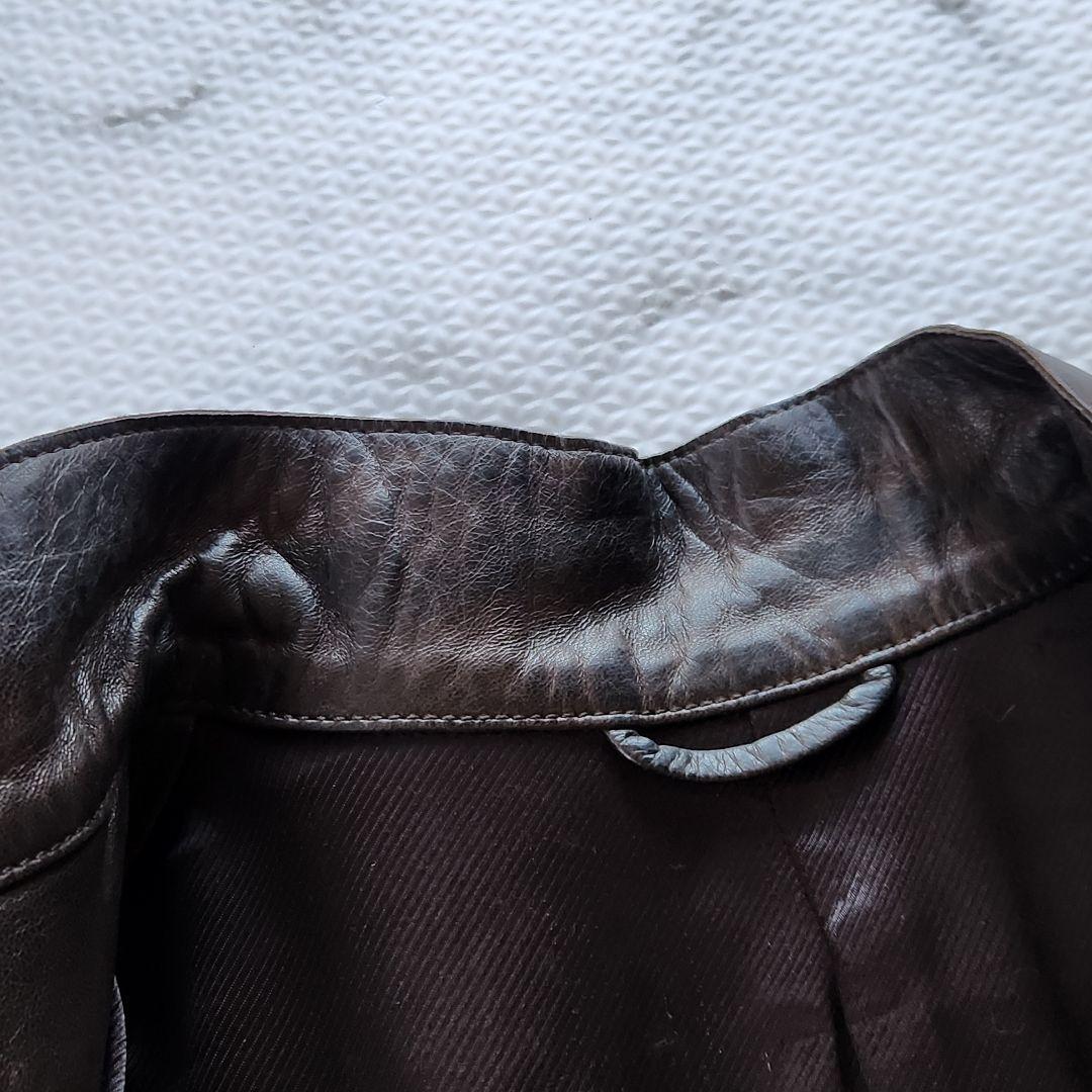 入手困難✨ルイヴィトン レザージャケット フランス製 羊革 ブラウン