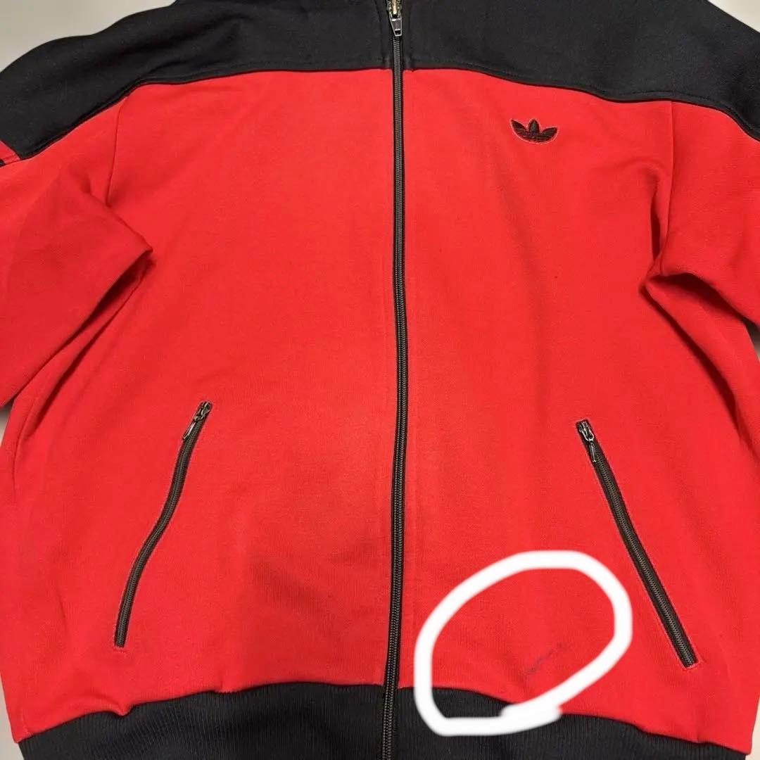 adidas トラックジャケット 赤/黒 ジャージ