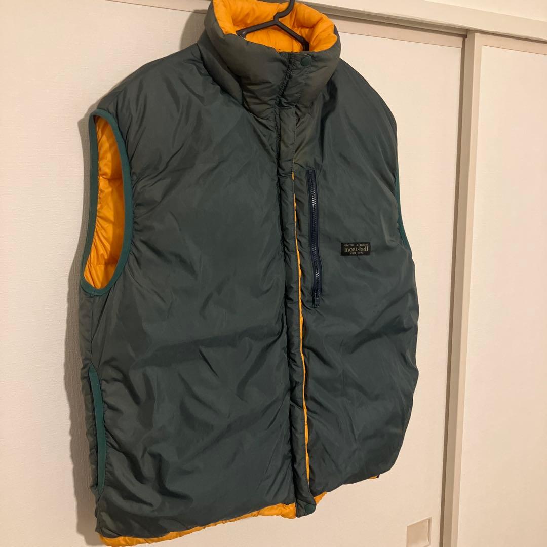 希少　90s montbell モンベル ダウンベスト リバーシブル
