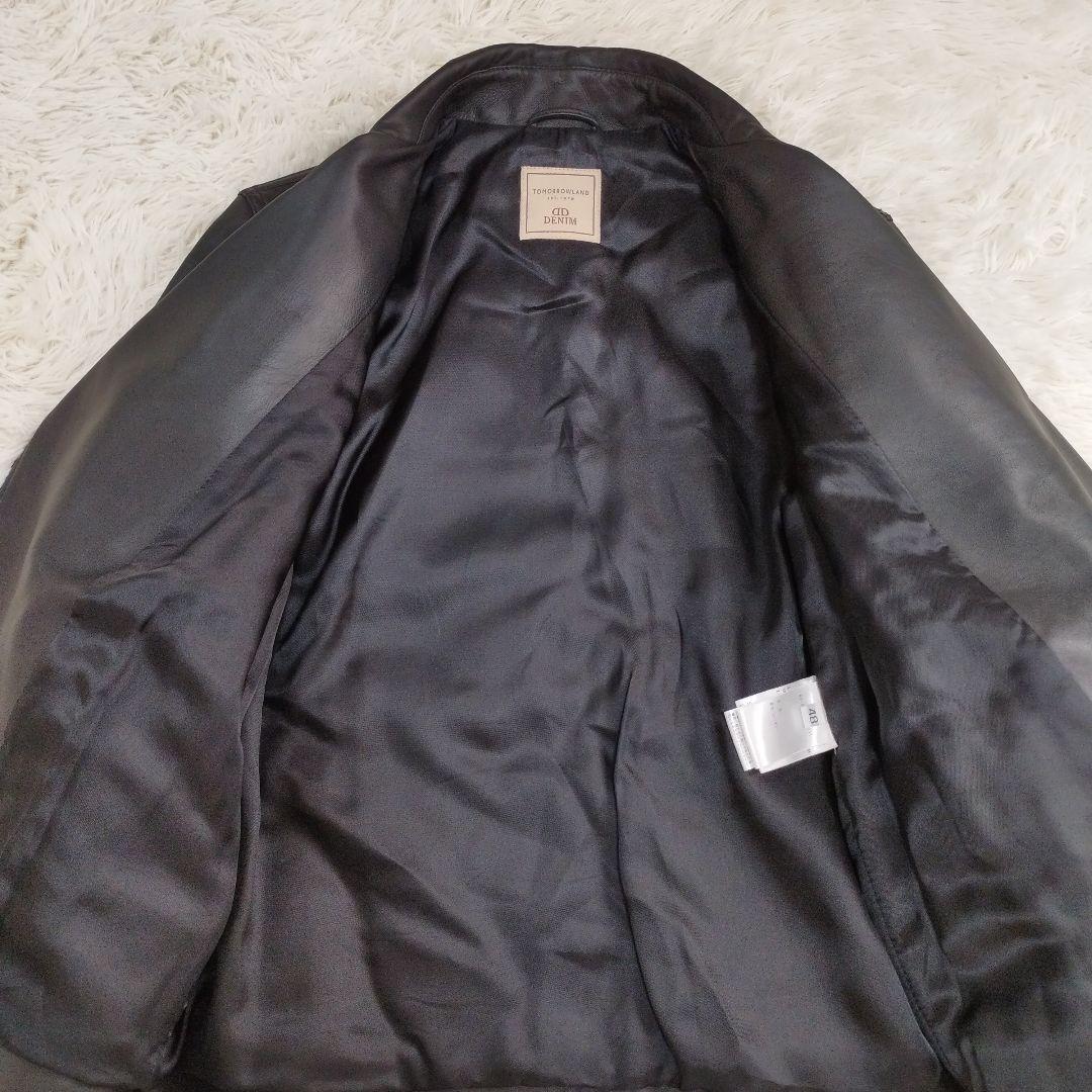 20489✨️トゥモローランド 48 L ダブルライダースジャケット 羊革