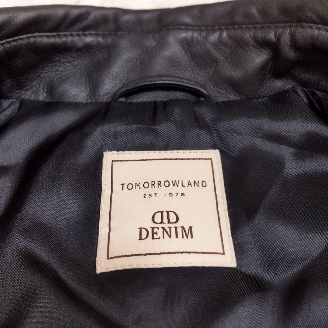 20489✨️トゥモローランド 48 L ダブルライダースジャケット 羊革