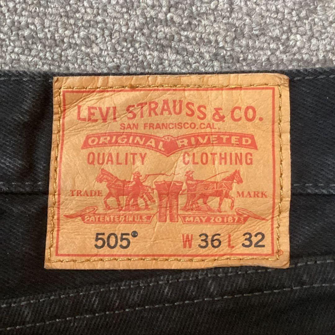 さ*げ様 00s Levi’s 505 メキシコ製 ブラックデニム ワイド スト