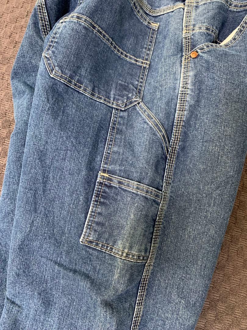 【ガクガク】00s “Lee” デニムペインターパンツ メキシコ製 縦落ち