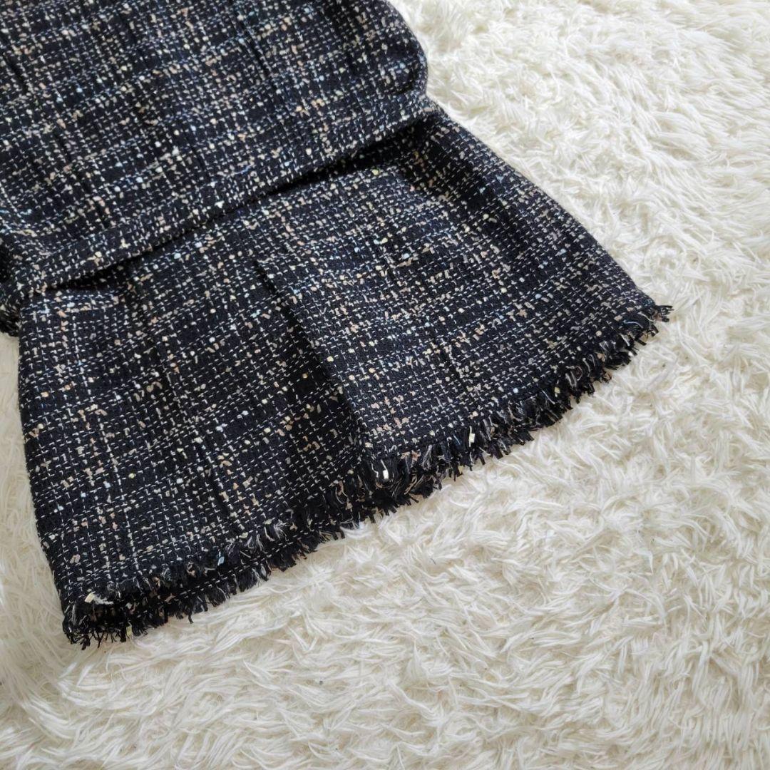 美品★リリーブラウン　バリエーションオーバーサイズジレ　ツイード　ウエストベルト