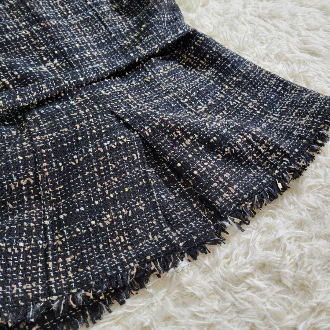 美品★リリーブラウン　バリエーションオーバーサイズジレ　ツイード　ウエストベルト