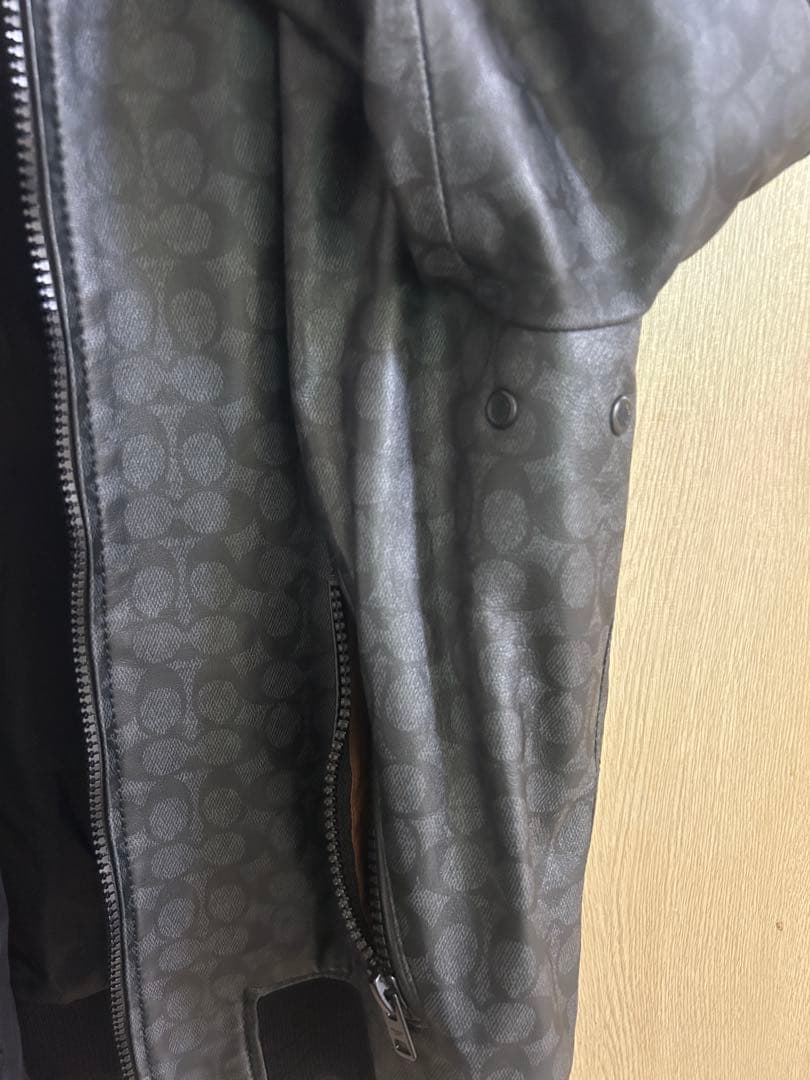 春物　coach シグネチャーレザージャケット　メンズ