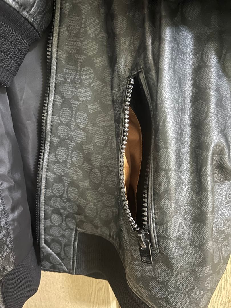 春物　coach シグネチャーレザージャケット　メンズ