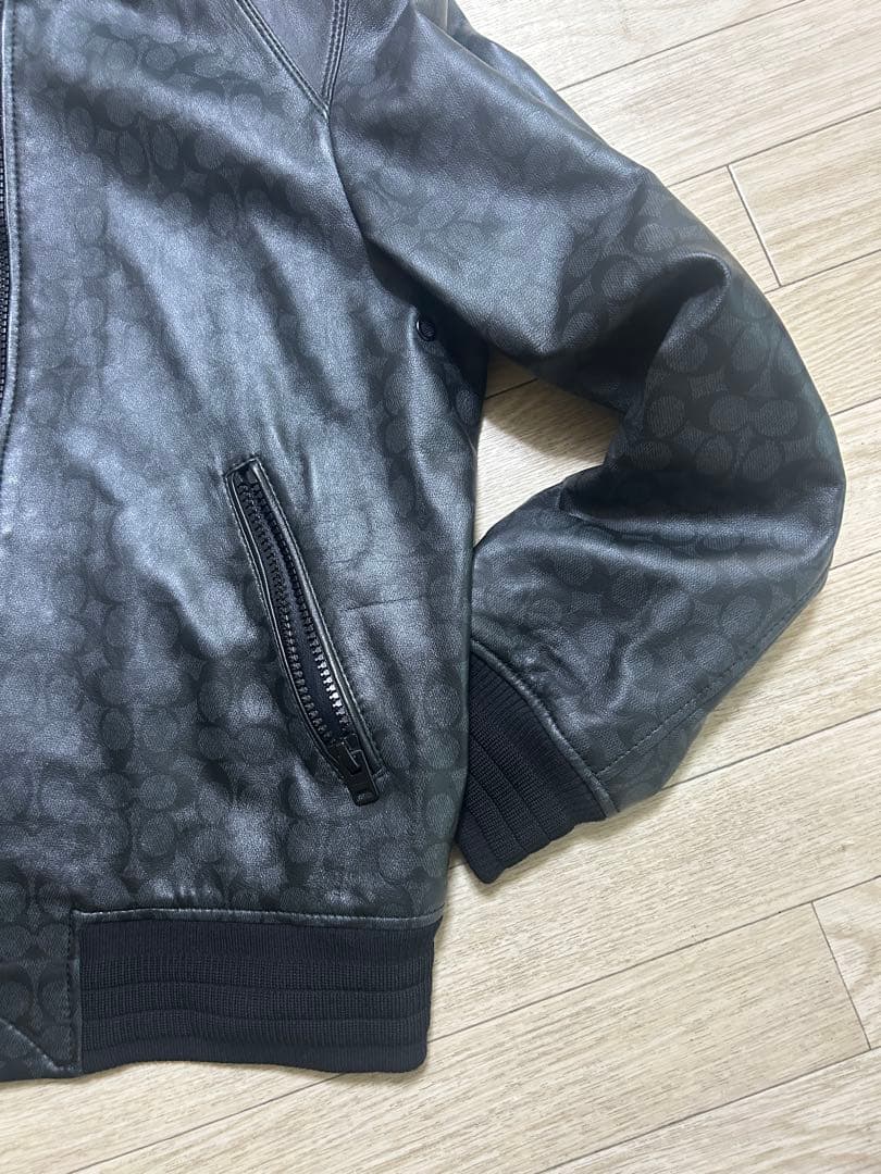 春物　coach シグネチャーレザージャケット　メンズ