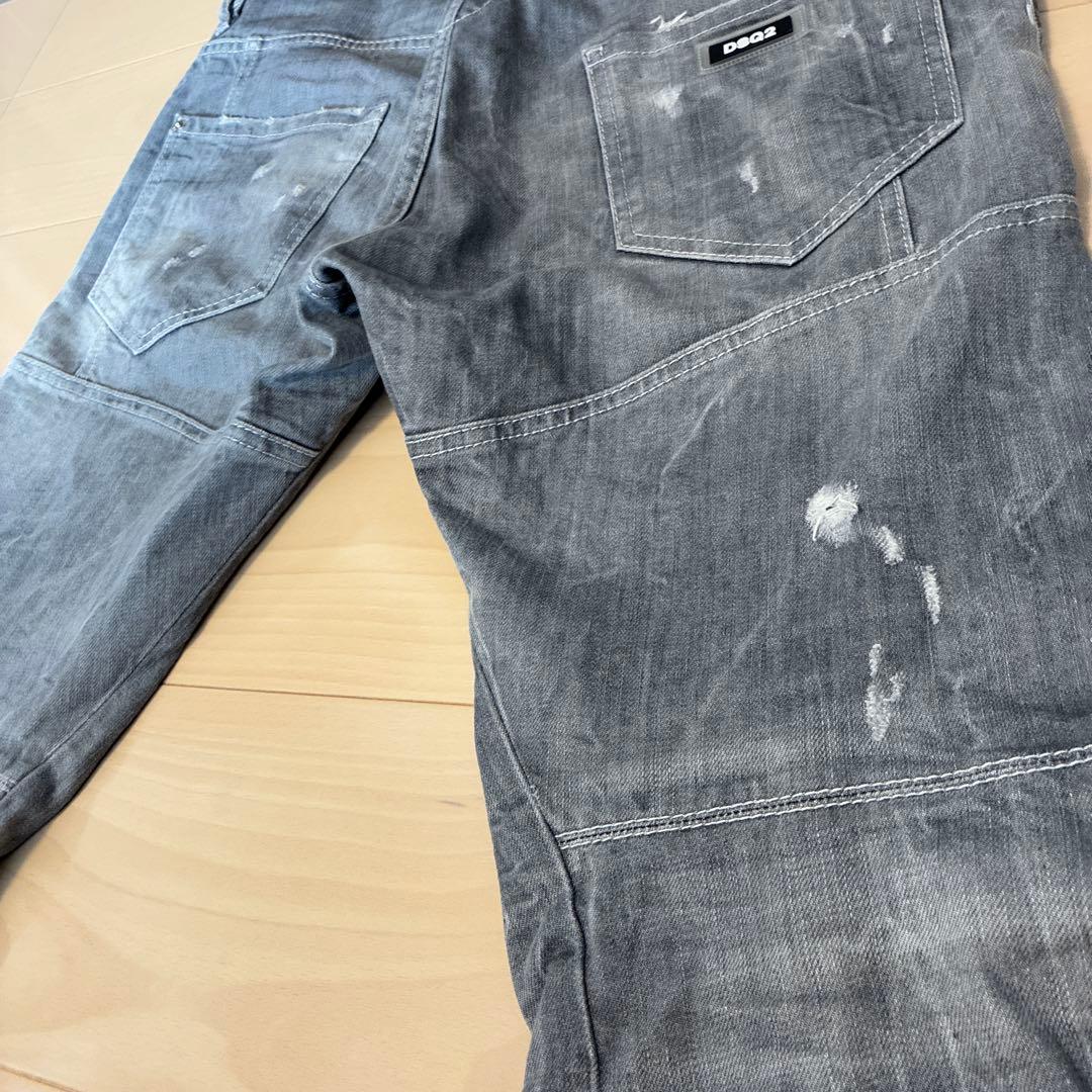 ディースクエアード美品グレーデニムTidy Biker Jeanスリム