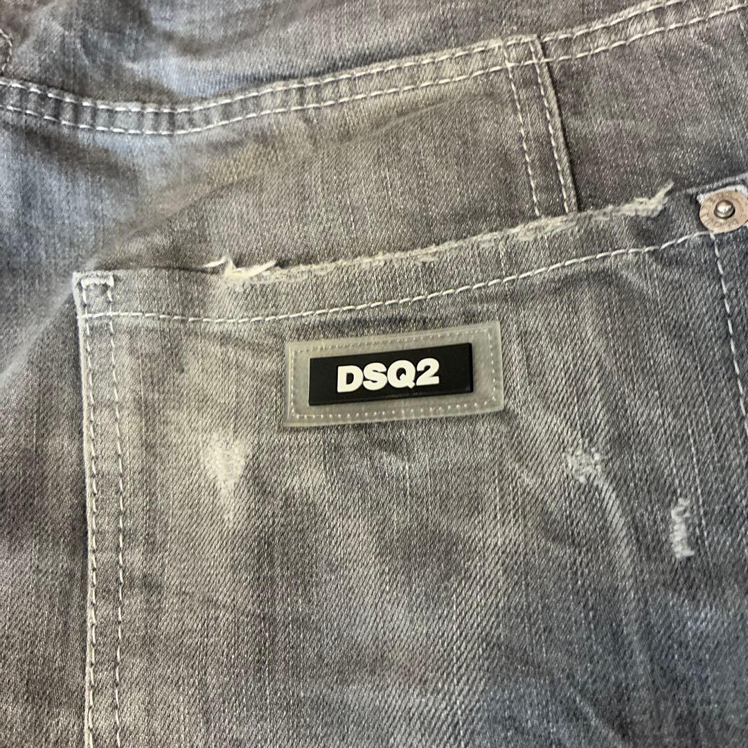 ディースクエアード美品グレーデニムTidy Biker Jeanスリム