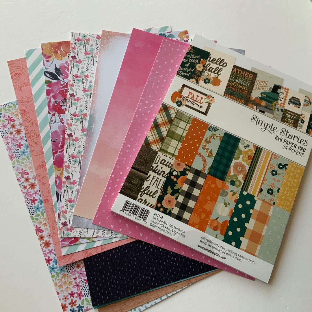 スクラップブッキングセット　パターンペーパー　海外ブランドのみ　110枚以上