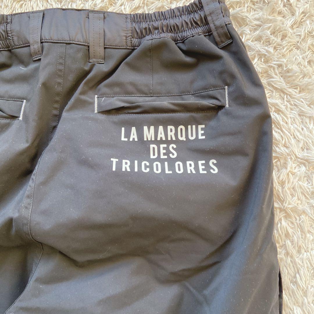 美品　ルコックスポルティフ　中綿防寒パンツ　ゴルフ　メンズM 黒　ロゴプリント