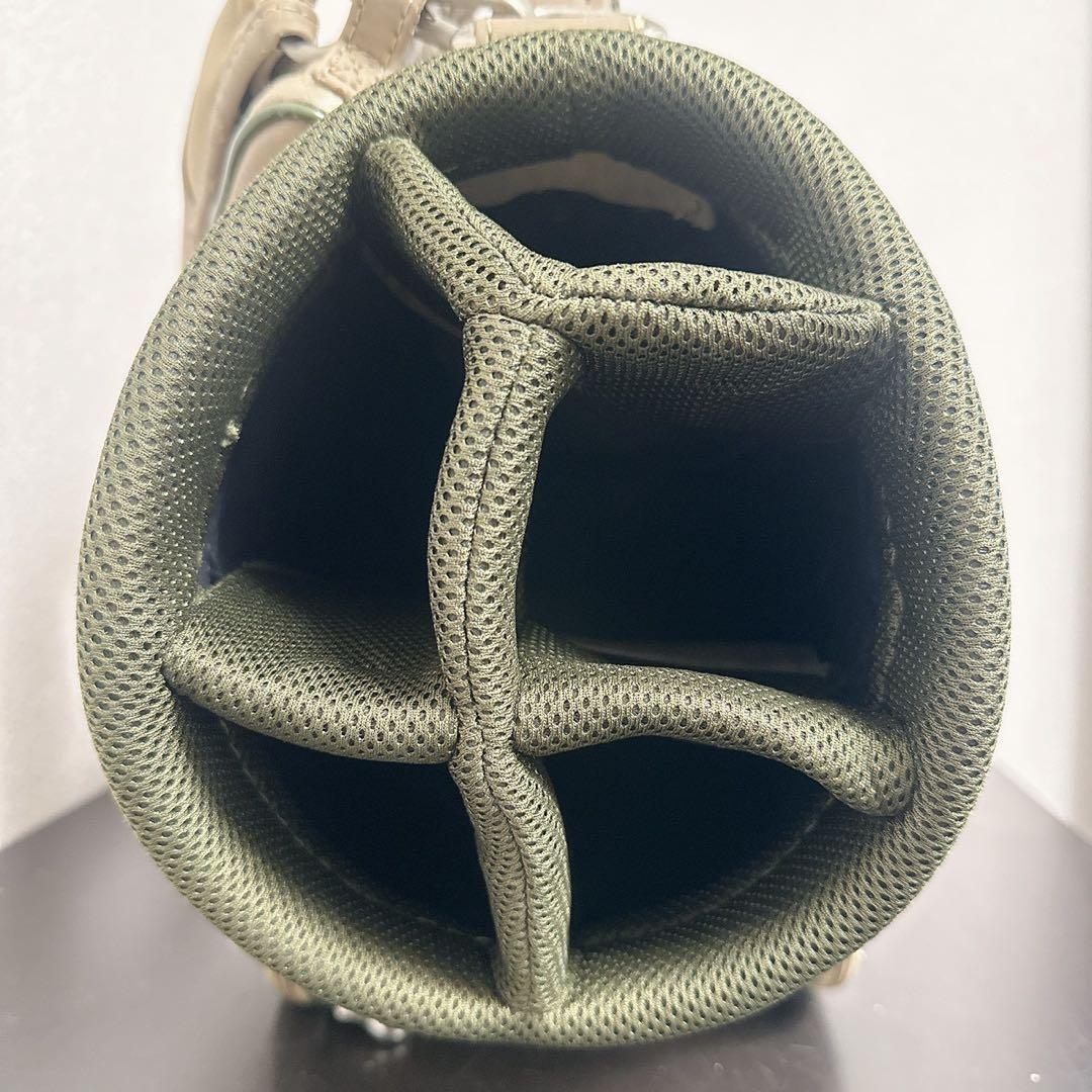 NIKE GOLF 希少キルティング キャディバッグ 5分割 ベージュ×カーキ