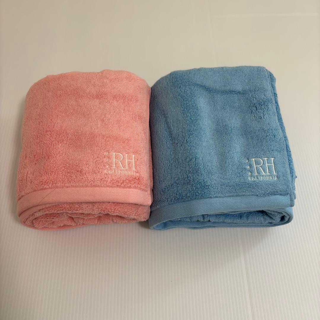 RH CALIFORNIA バスタオルセット 青 ピンクロンハーマン　②枚