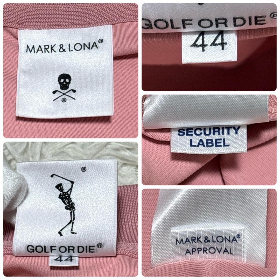 現行 MARK & LONA ピンク ポロシャツ GOLF ゴルフ 44