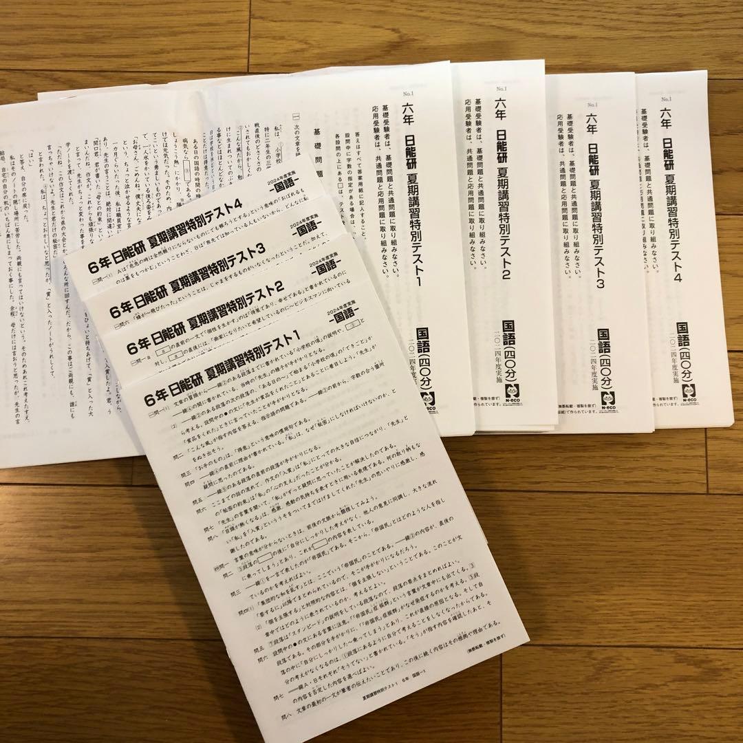 【2025年入試】日能研 公開模試 6年 前期後期フルセット　2024年4教科