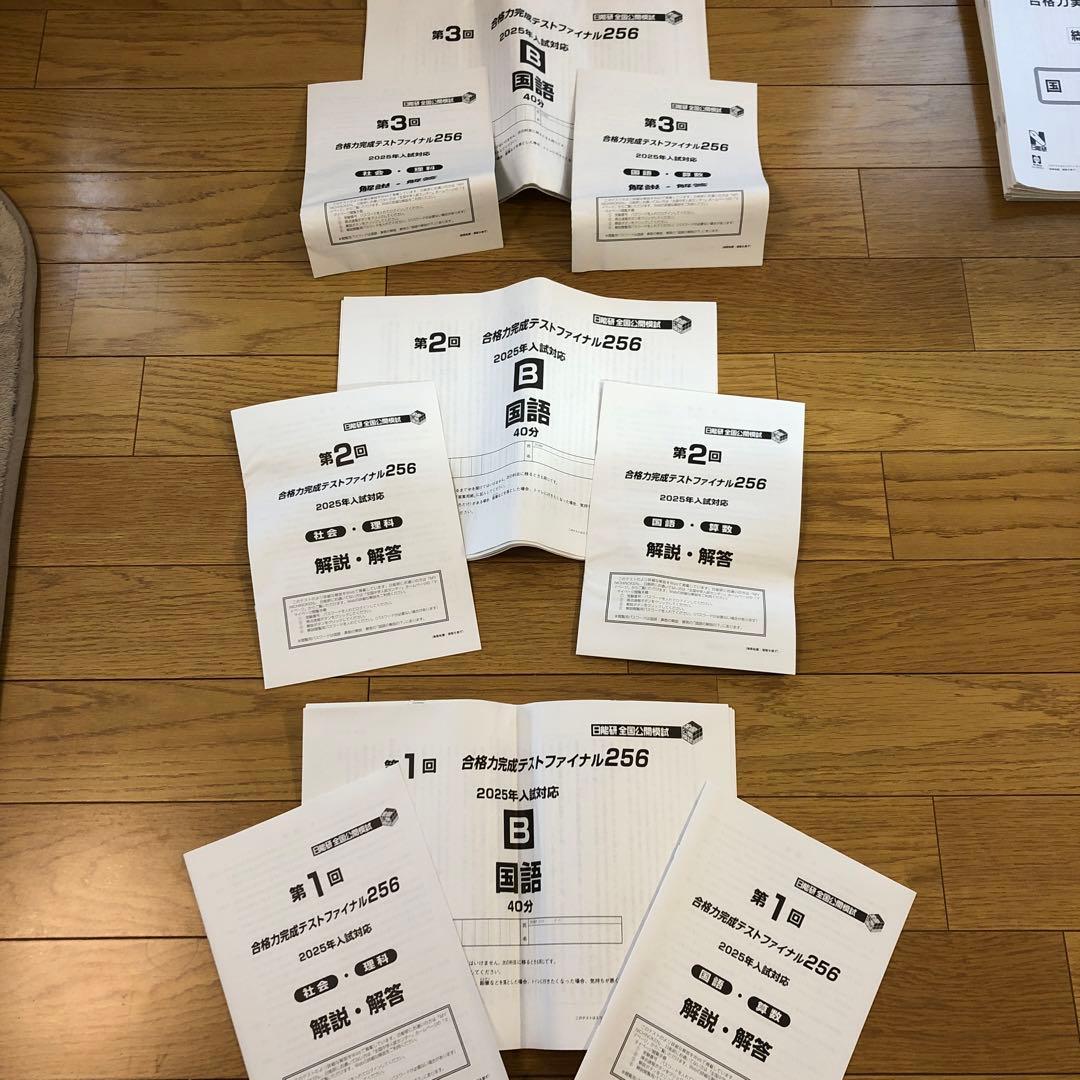 【2025年入試】日能研 公開模試 6年 前期後期フルセット　2024年4教科