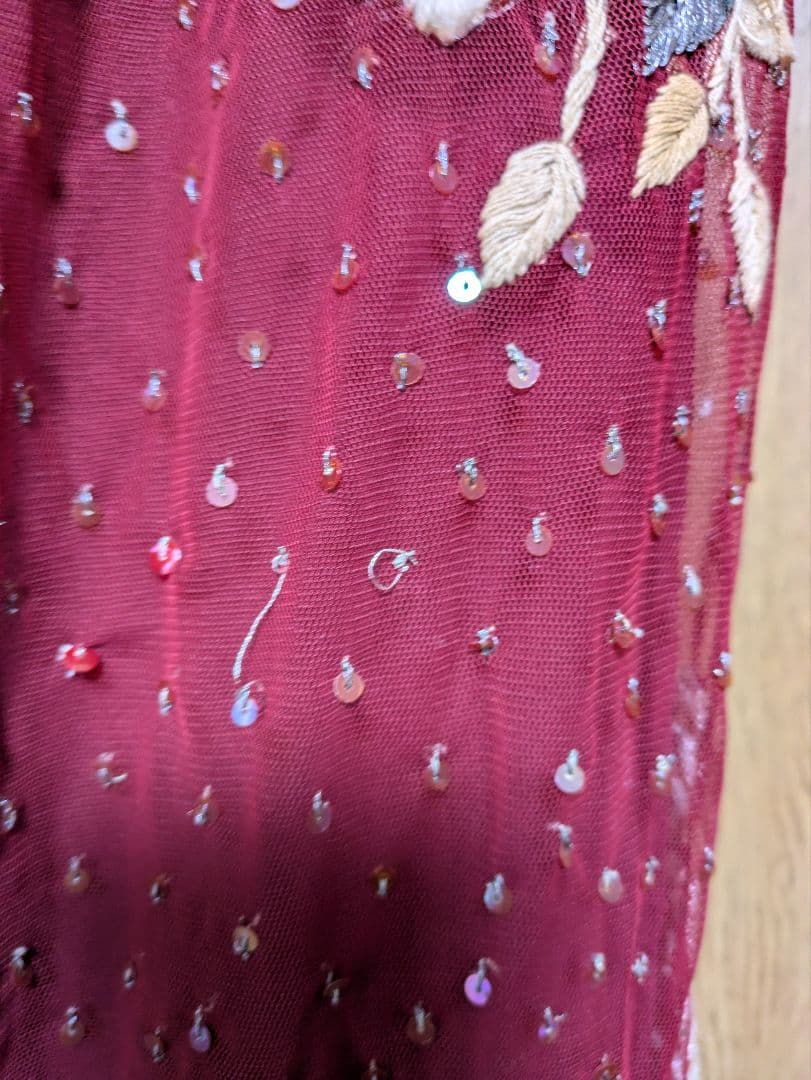 アンナモリナーニ　ブルマリン　定価100万コレクションドレス　イタリア製一点物