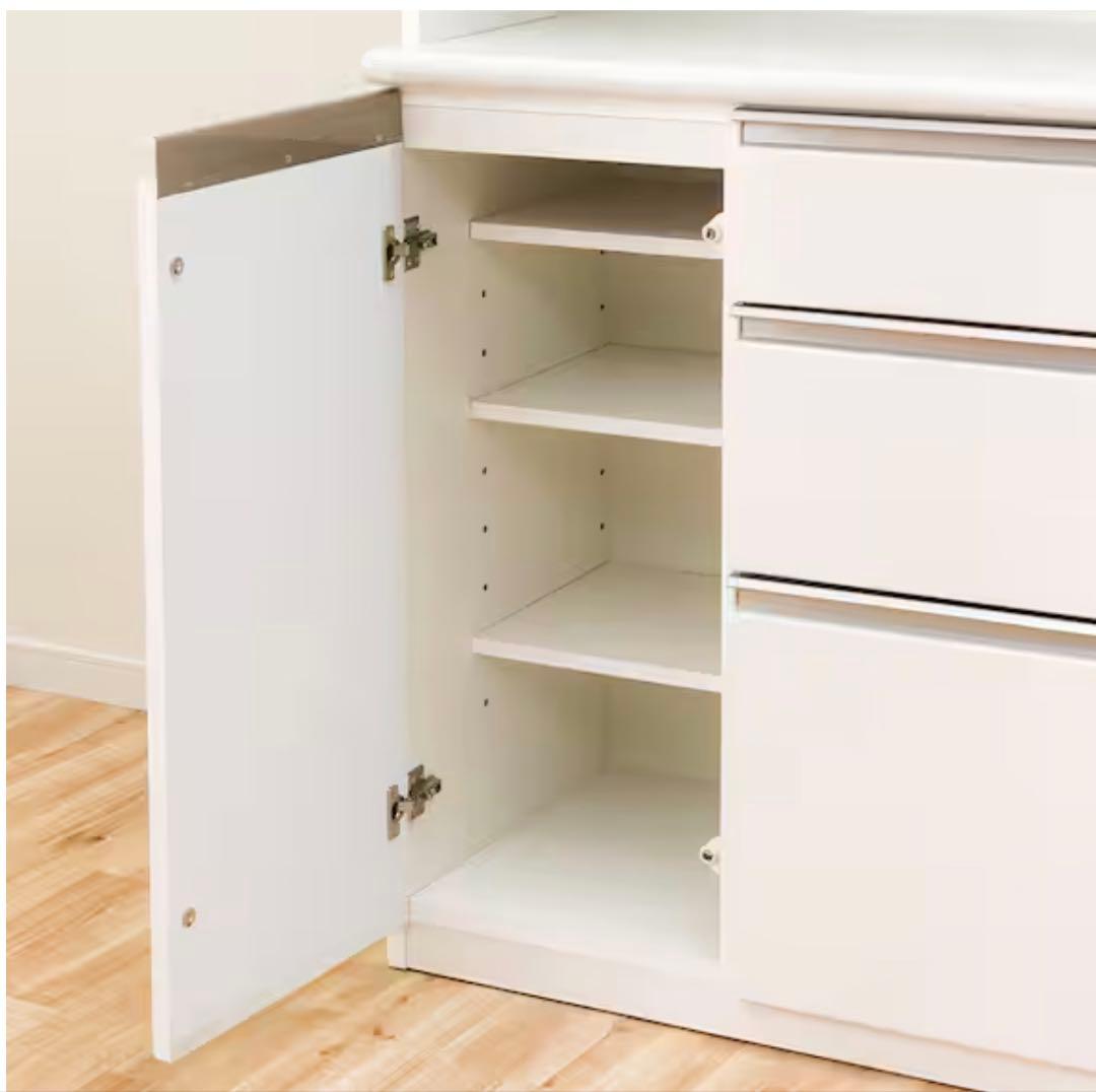 ニトリ　キッチンボード アルミナ2 120KB WH