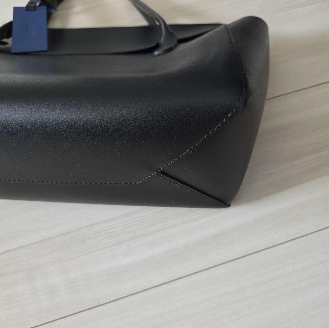 美品 バーニーズニューヨーク 黒 レザー トートバッグ