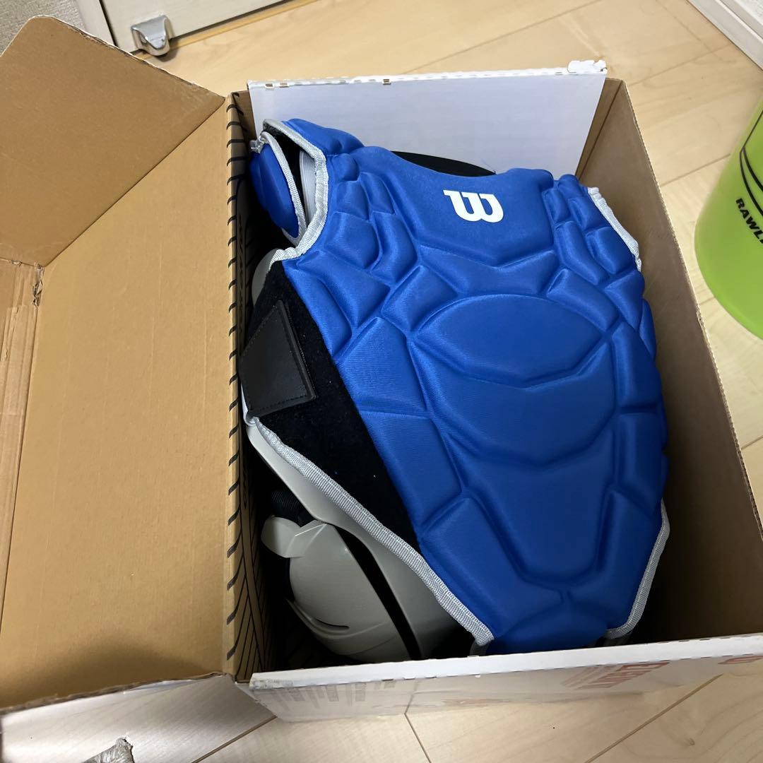 年*球様 Wilson 硬式用 キャッチャー防具 ブルー