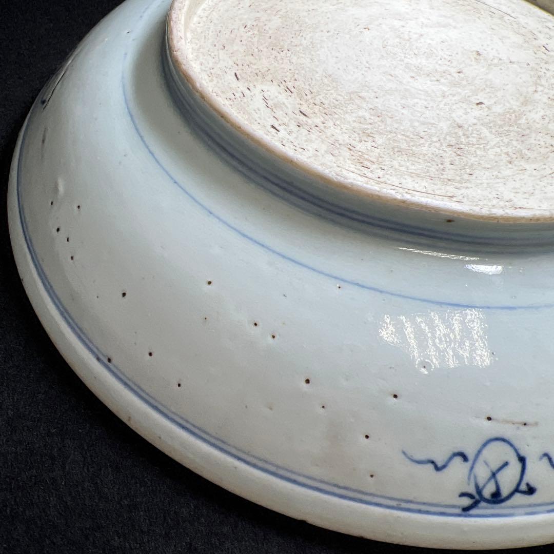 染付麒麟文皿　直径25.8㎝　東Y8-0225☆2F