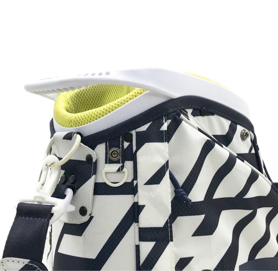 PUMA プーマゴルフ キャディバッグ 総柄 ホワイト系 9型