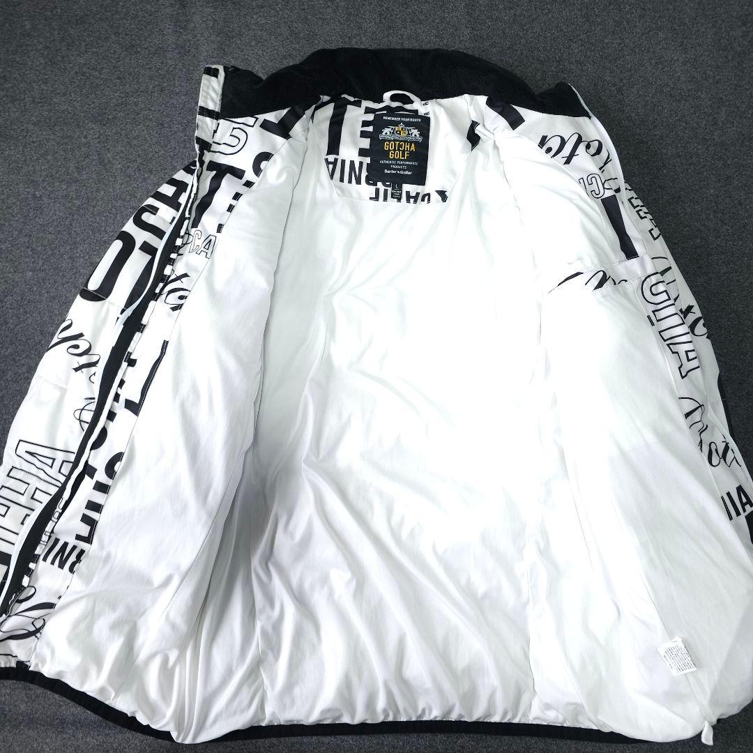 極美品 2着セット ガッチャゴルフ 中綿ゴルフブルゾンジャケット 白黒 L