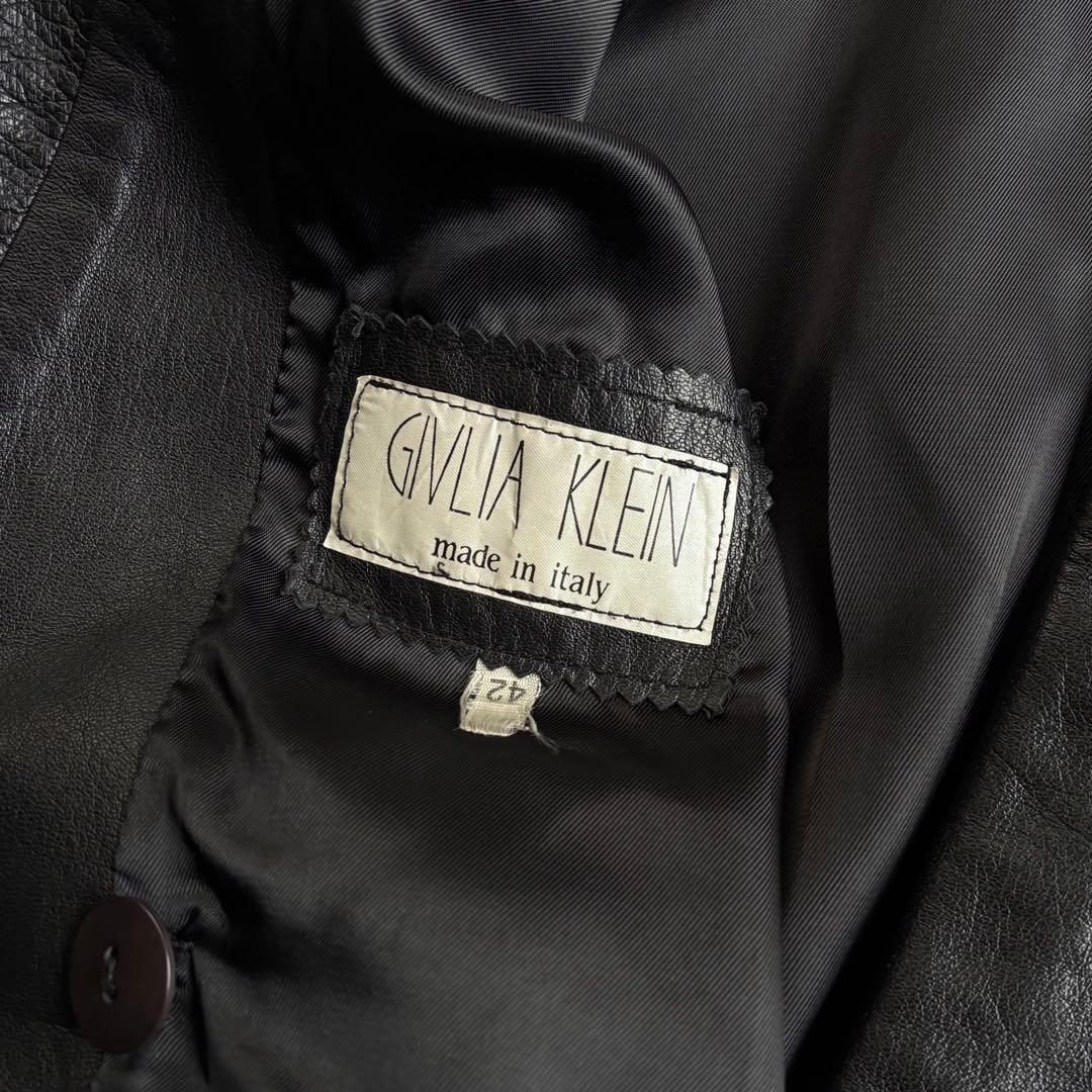 80s-90s EURO label “KIMONO\" leather JKT