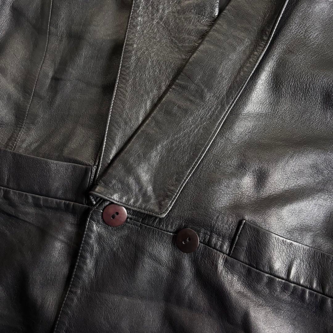 80s-90s EURO label “KIMONO\" leather JKT