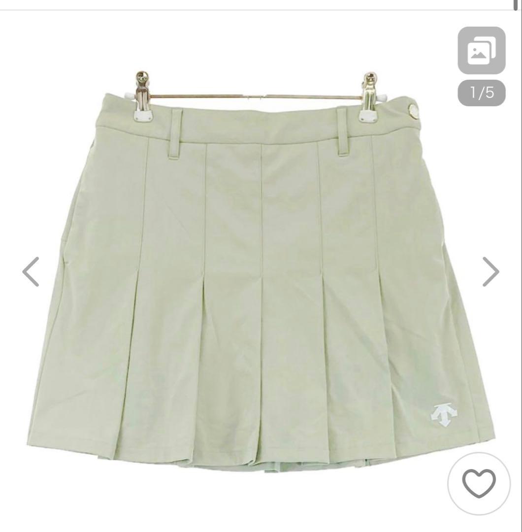 DESCENTE GOLF プリーツスカート ライトグリーン