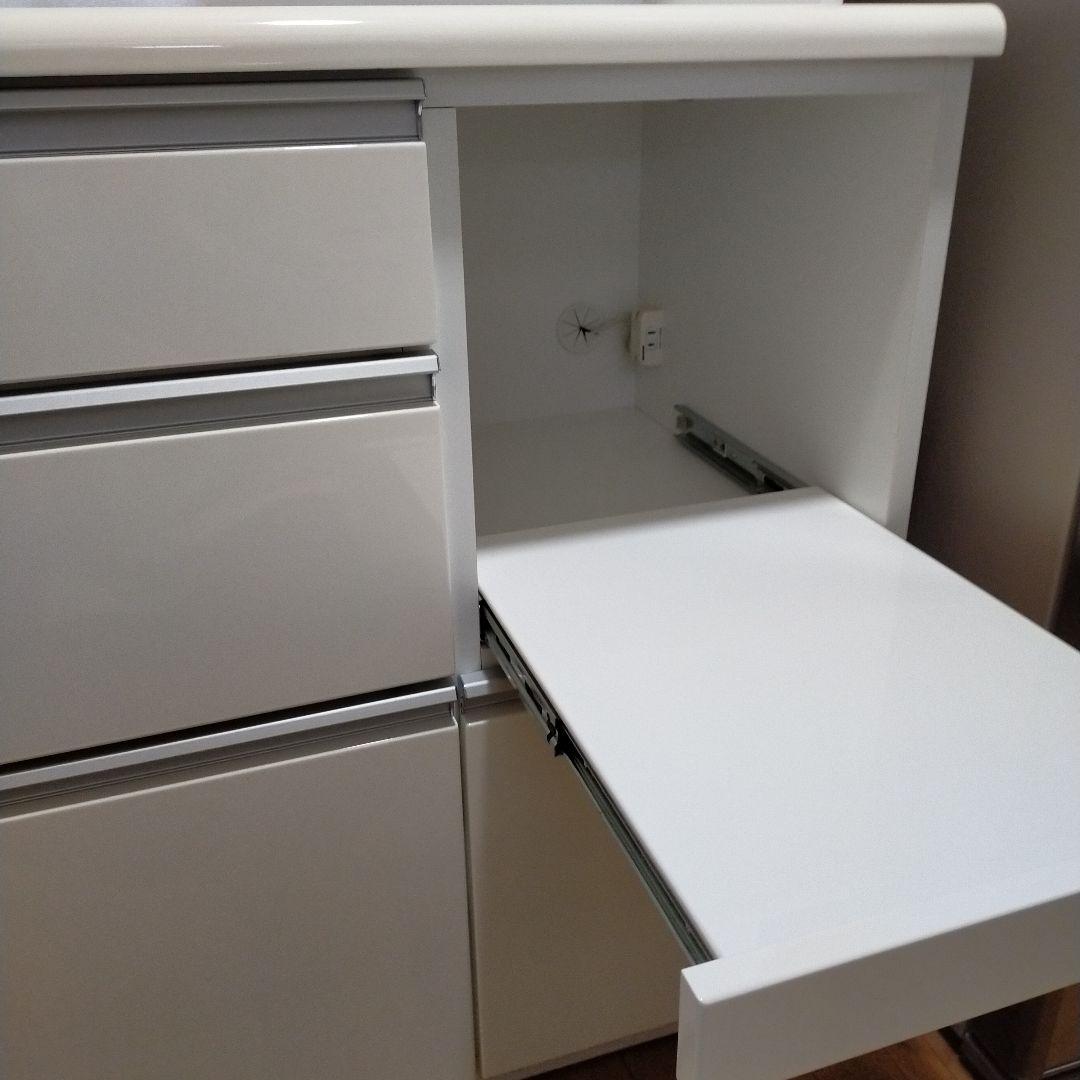 【4/8までの出品！】美品送料込み　ニトリ　キッチンボード　幅90cm　ホワイト