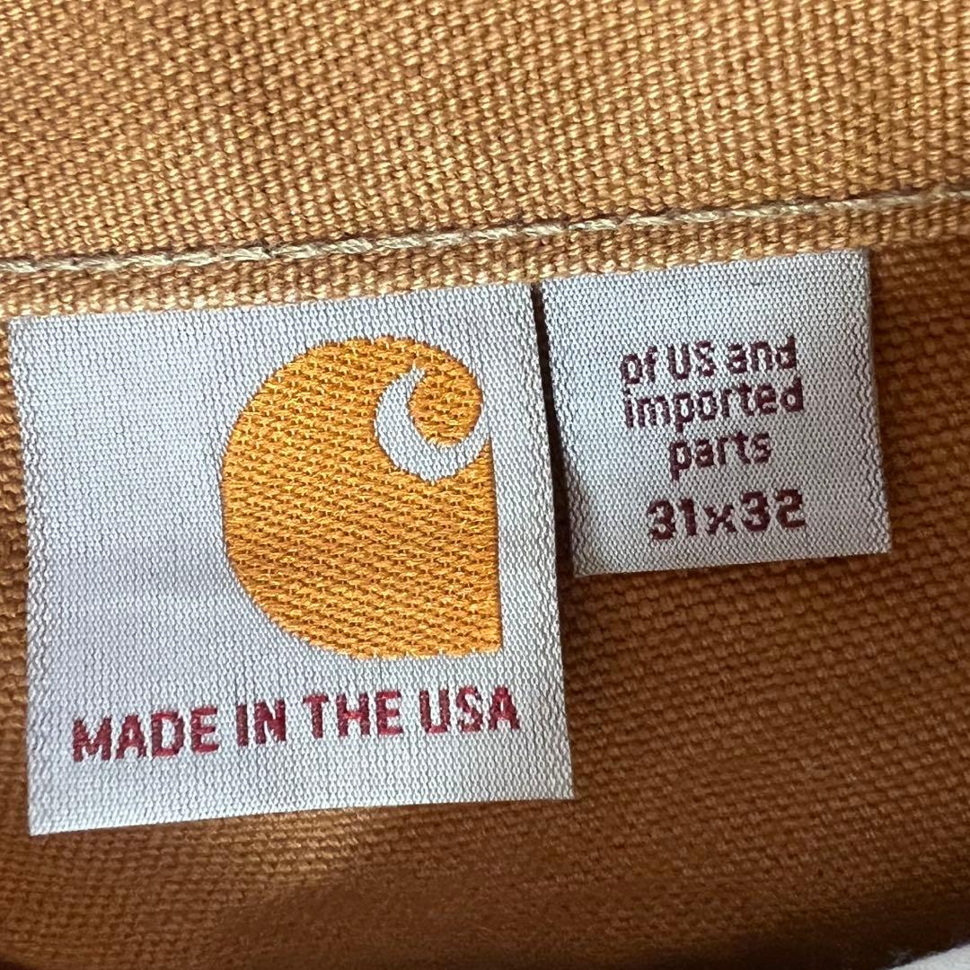 【USA製・極美品】カーハート ダブルニー B01 W31L32 ブラウン