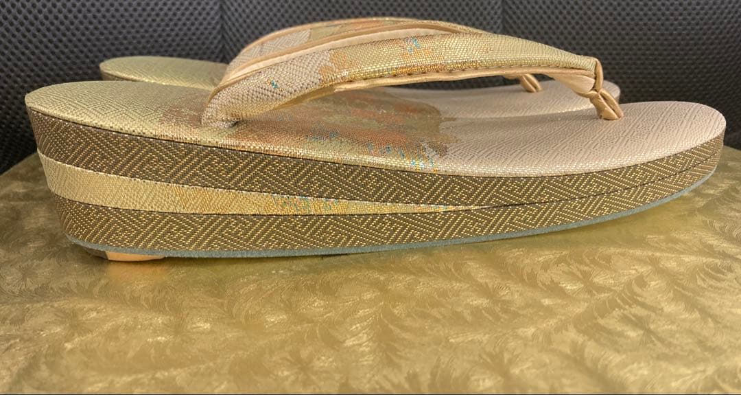 a*n様 H 和装用バッグ 草履 セット ゴールド