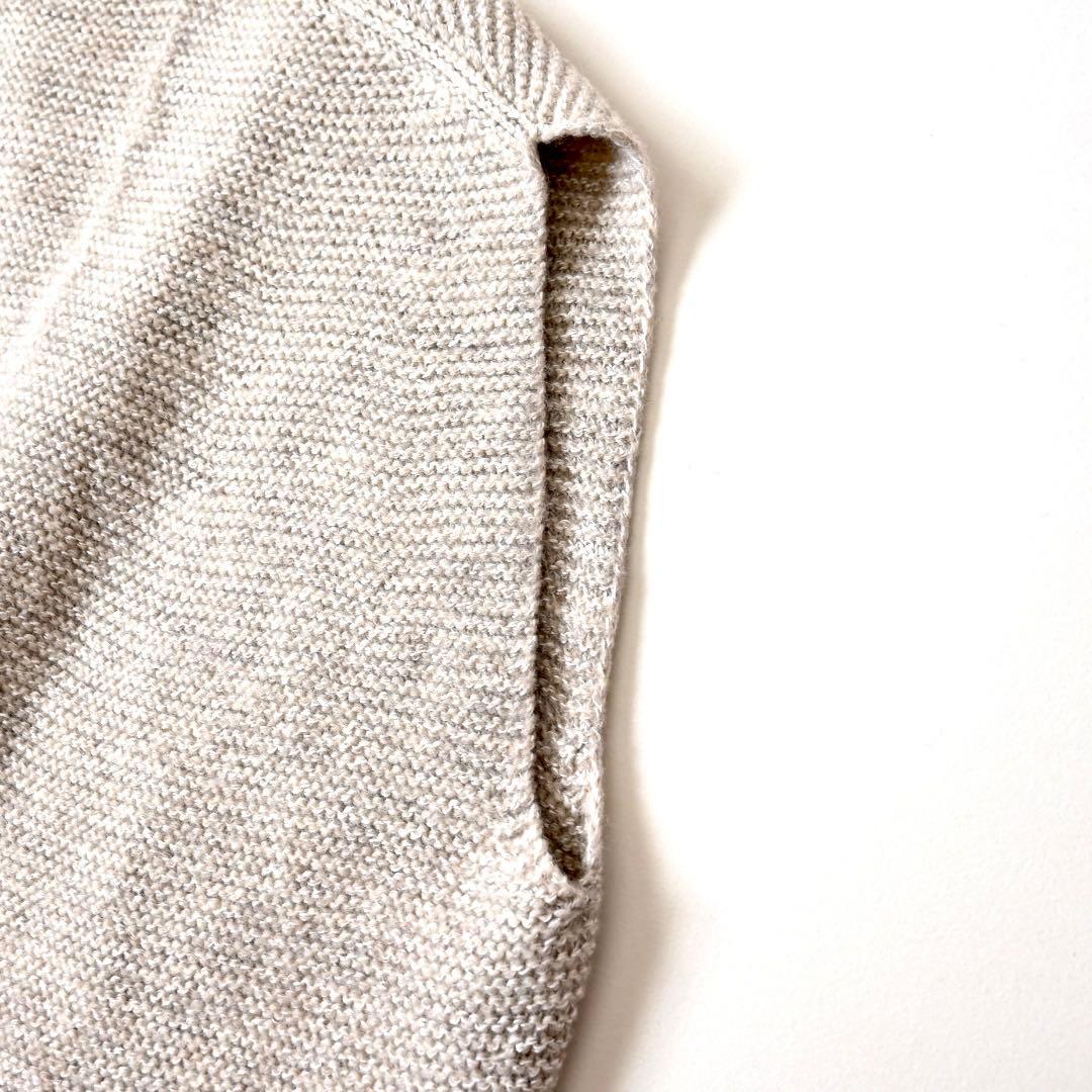 中川政七商店 コクーン ウール ニットベストカーディガン へちま襟
