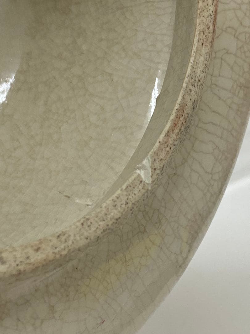 3-2030 九谷焼　木米作　色絵 角福 花瓶 壺 大型 飾り壺