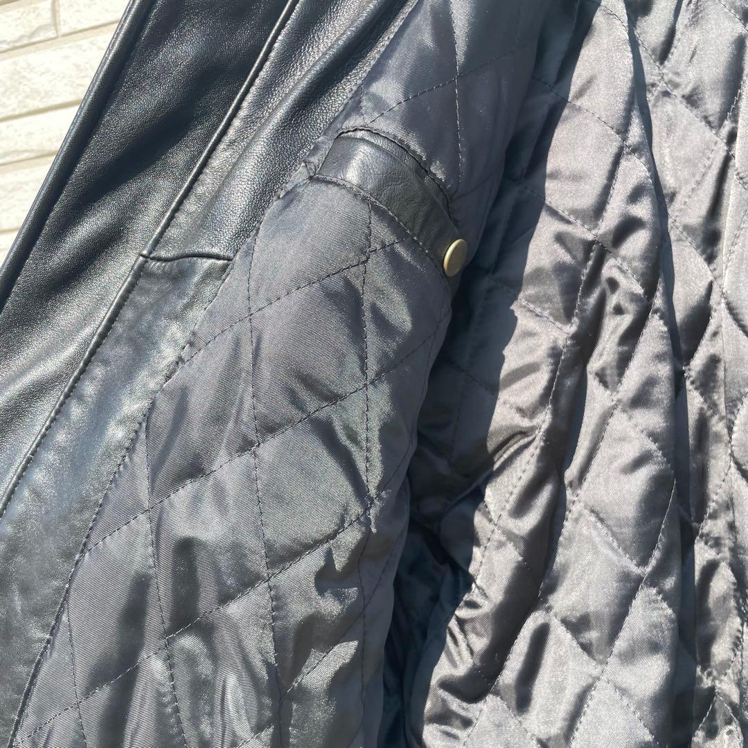 フリーダム　レザージャケット　42　ブラック　ラムレザー　A-2